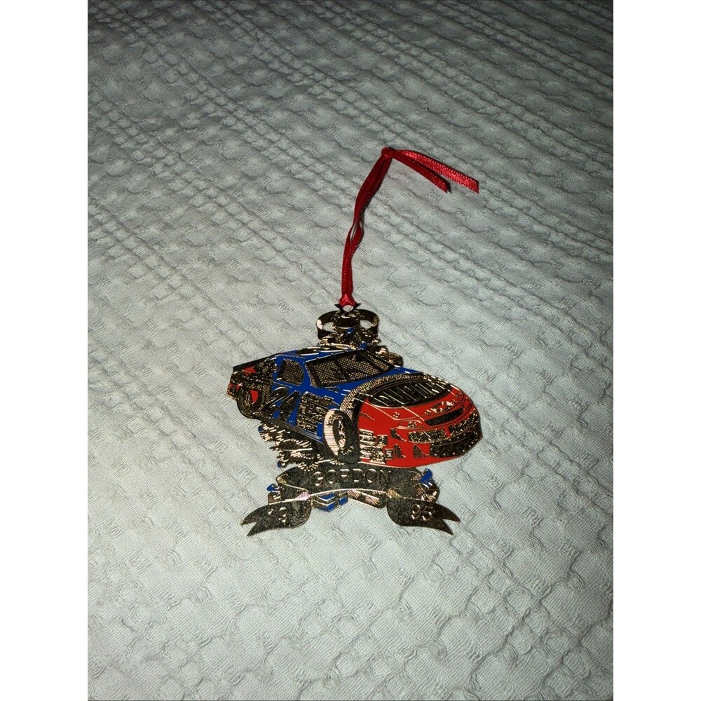 Ornament Jeff Gordon 1995 NASCAR Christmas 24 Kt Gold Plated Auto Race Car